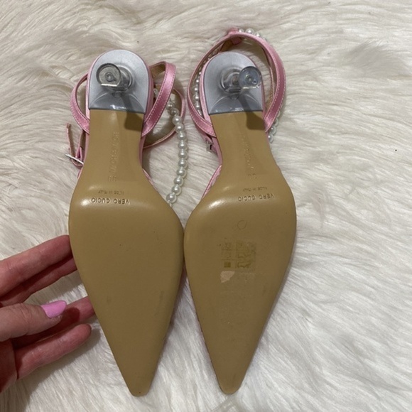 Mach & Mach Mini Bow embellished pink kitten lace pump heel‎ size 36EU - Picture 8 of 13